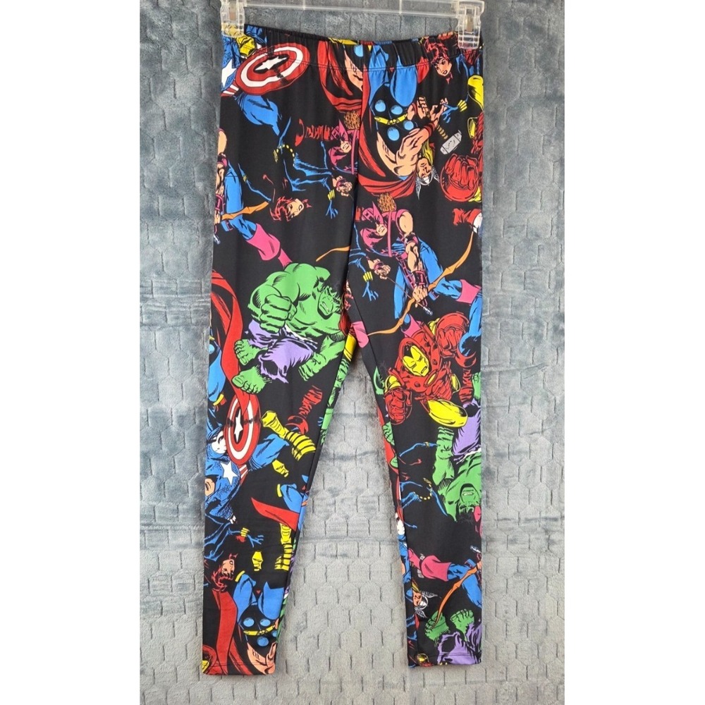 Mighty‎ Fine Marvel Comics Leggings Women's Size X/L Superhero Avengers Black